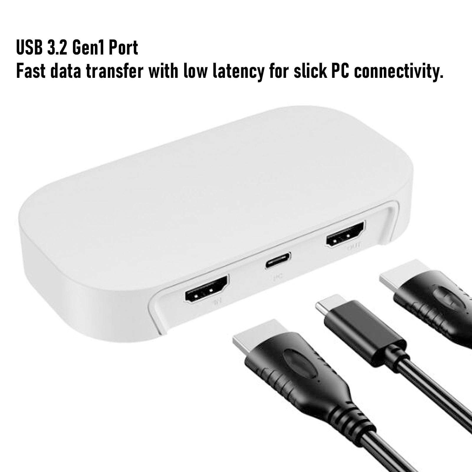 Garsent Karta Przechwytująca 4K HDMI, Karta Przechwytująca Wideo, Przechwytywanie Gier Wideo i Audio, Plug and Play, Nagrywanie z Niskim Opóźnieniem dla Audio-, Gry, Transmisja na