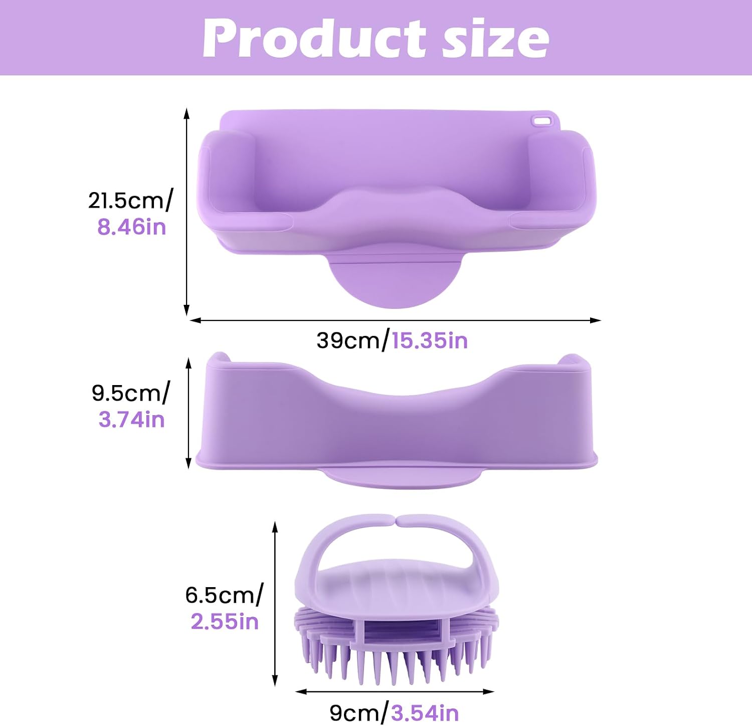 Portable Hair Washing Station for Sink or Bathtub,Silicone Basin Set