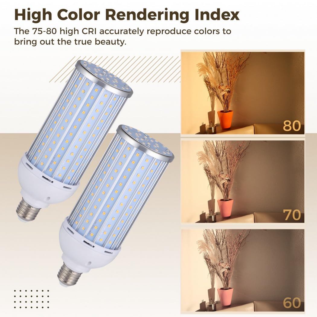 2 Stk. E27 LED-Maiskolbenlampen, 60W, 3000K warmweiß, AC 85-265V, für Schlafzimmer, Wohnzimmer, Restaurants, Cafés