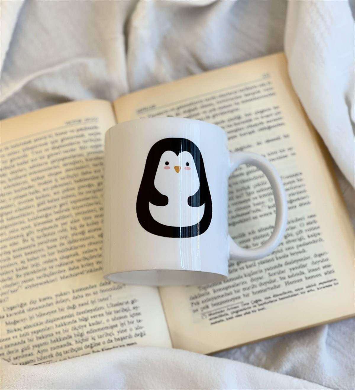 giftmoda Tatlı Penguen Tasarımlı Kupa