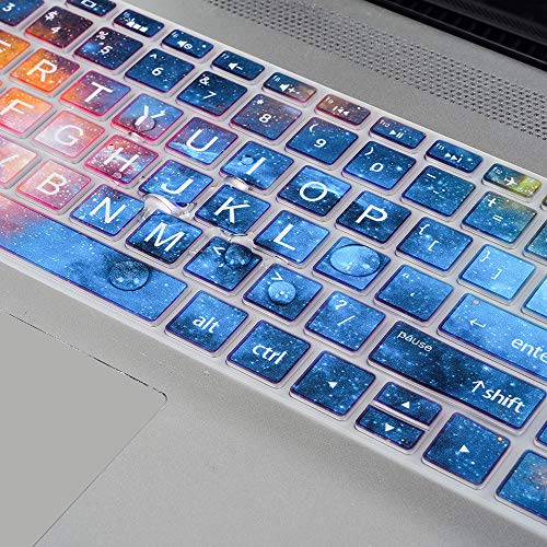 Keyboard Cover For Hp Envy X360 15.6 Keyboard Cover For Hp Envy 17 Series/Hp Envy X360 15.6" Series/2020 2019 Hp Pavilion 15 Series/Hp Laptop 17T 17-Bs 17-Bw 17-Ca 17-By Keyboard Skin Cover, Nebula #TOP3
