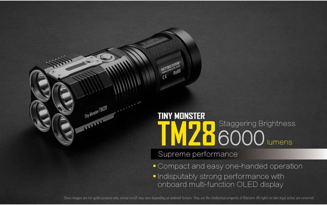 Lowest Price Nitecore TM28 Tiny Monster 6000 Lumen QuadRay Rechargeable Flashlight Exclusive Discount 🔥 Nitecore TM28 Tiny Monster 6000 Lumen QuadRay Rechargeable Flashlight