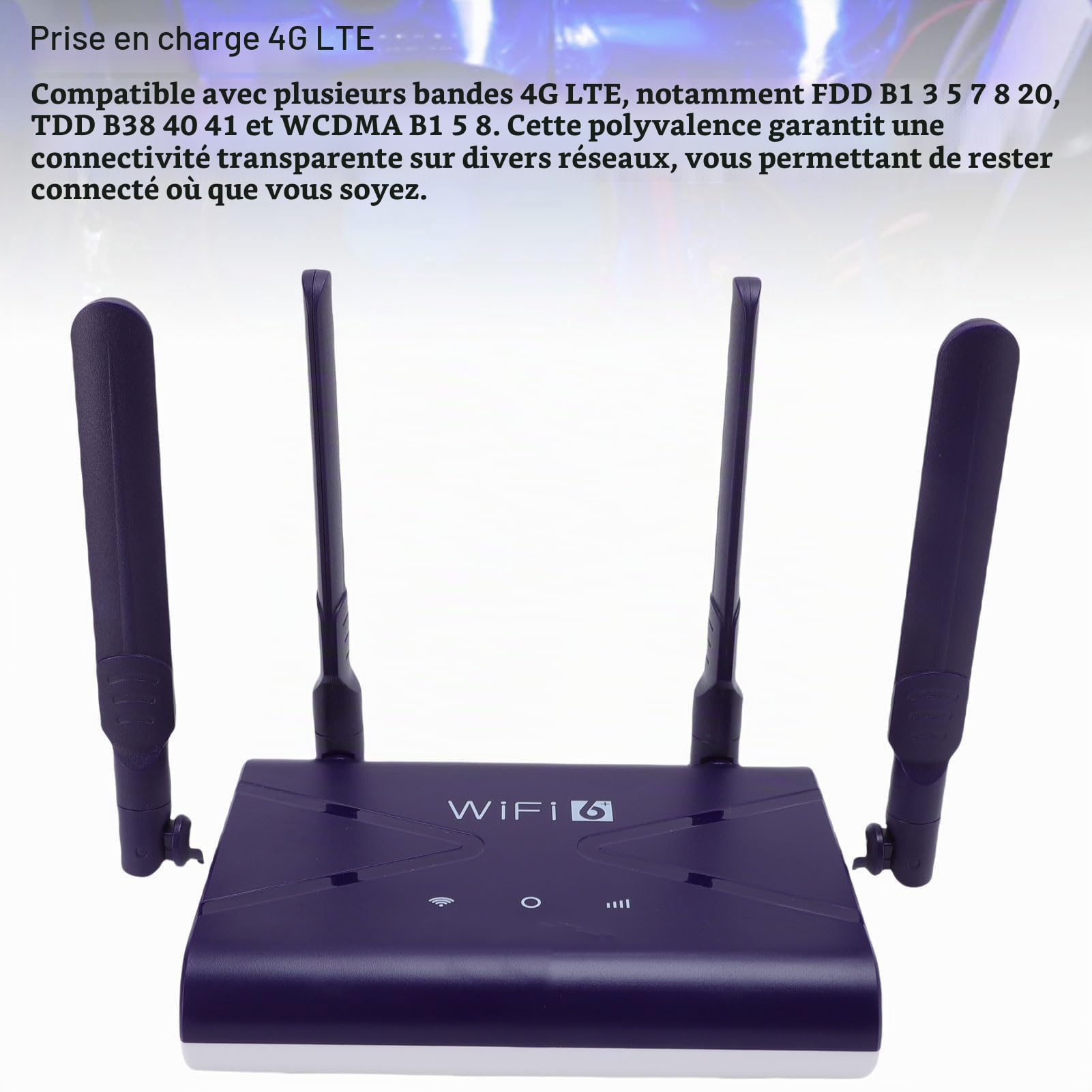 Dpofirs Routeur de Jeu WiFi 6, Routeur 4G 5G LTE avec Fente de Carte SIM jusqu'à 32 Appareils, Adaptateur Réseau sans Fil à Haute Vitesse de 300 Mbps pour Ordinateur Portable PC