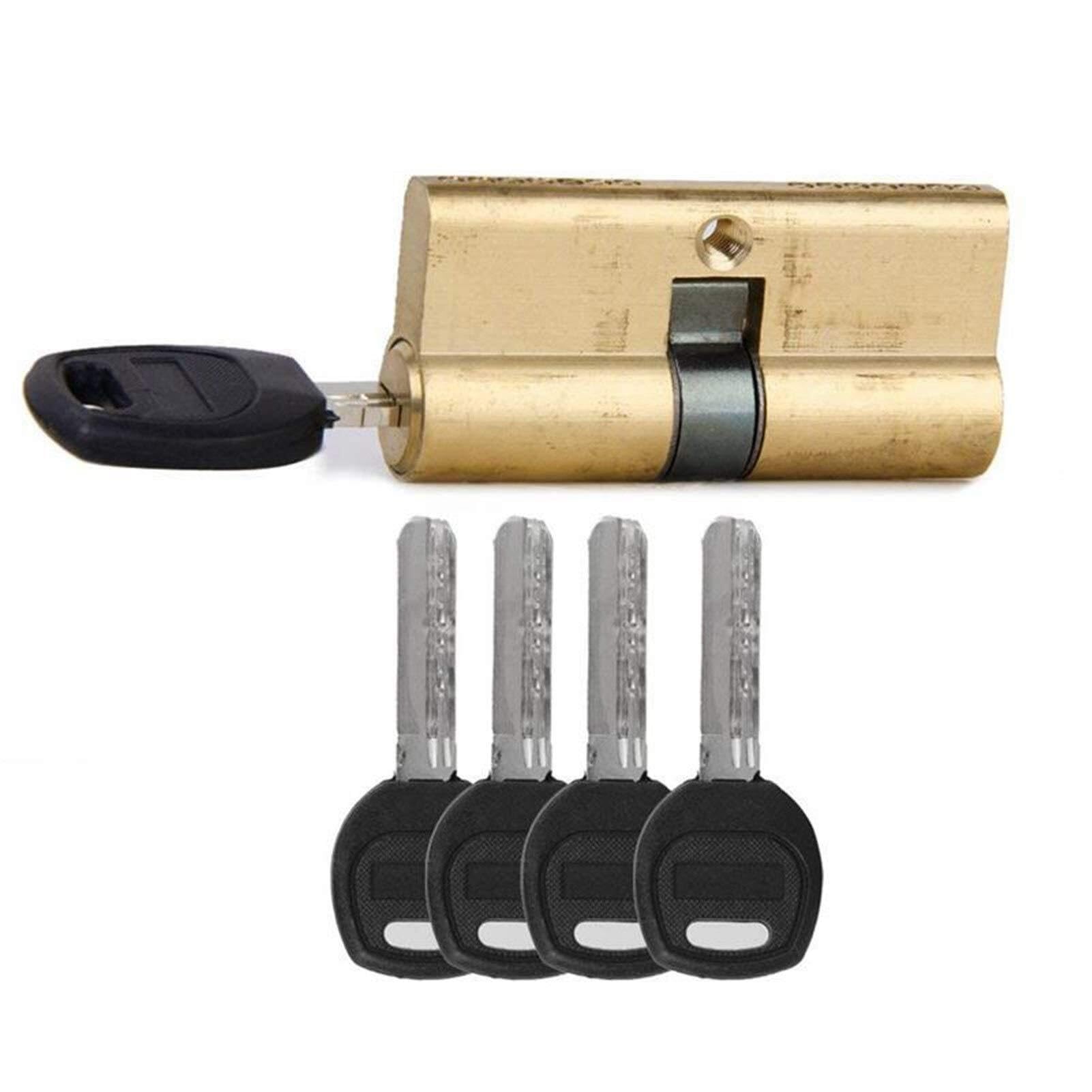 Wangshaowei Gold Barrel Lock Door Barrel Lock 65 Mm 32.5/32.5 Brass Cylinder