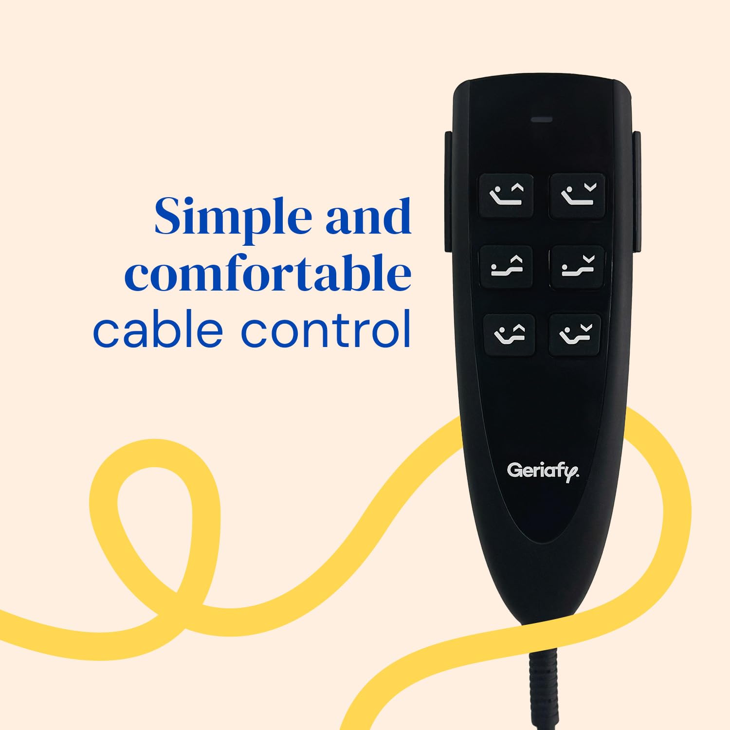 Geriafy Telaio per letto singolo elettrico regolabile, 90 cm, base reclinabile in 4 sezioni, motore silenzioso, telecomando con cavo, barre di fissaggio per materasso incluse