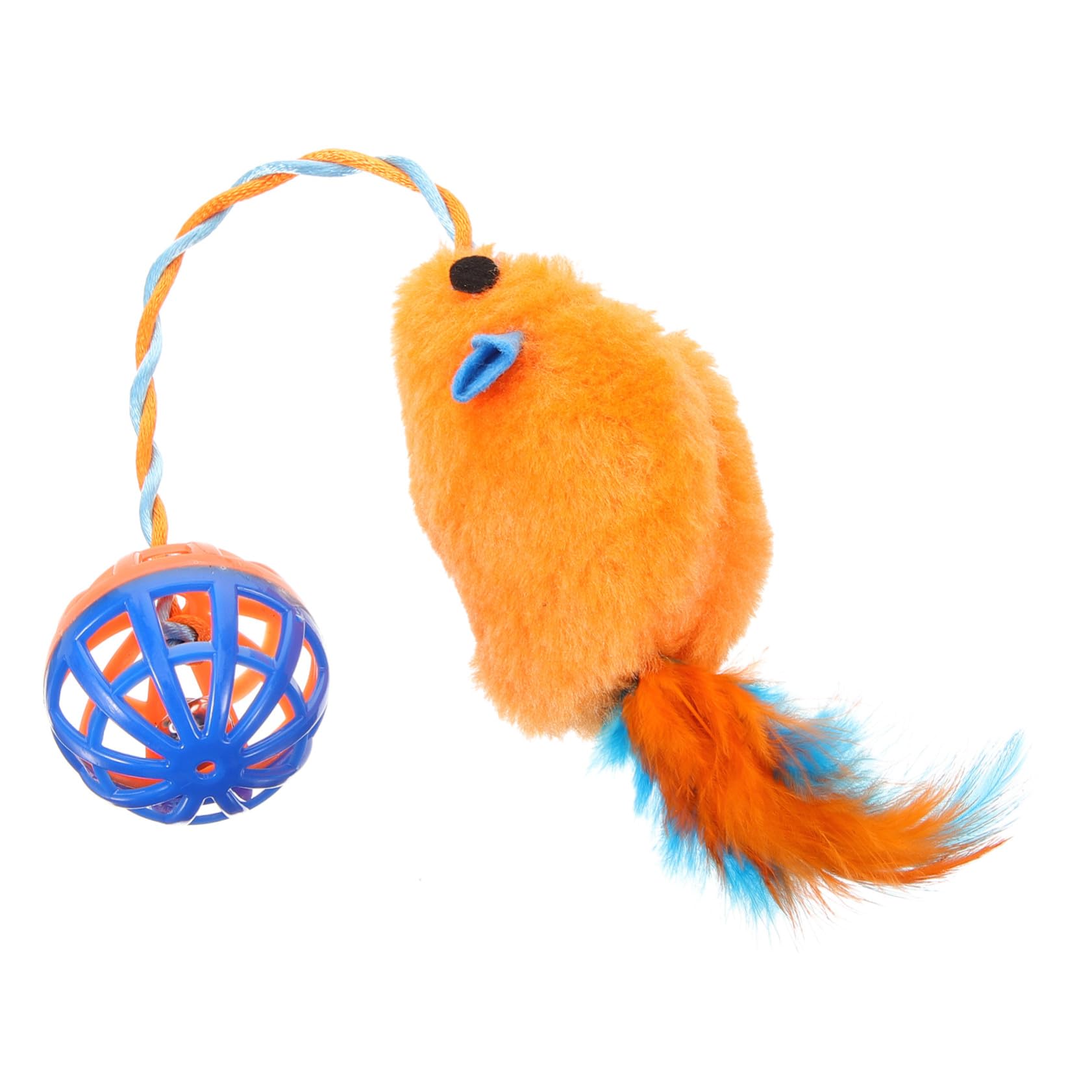BESTonZON Jouet pour Chaton à Griffer D'intérieur en Peluche et Plastique avec Clochette, Jouet Interactif pour Divertissement et Soulagement du Stress