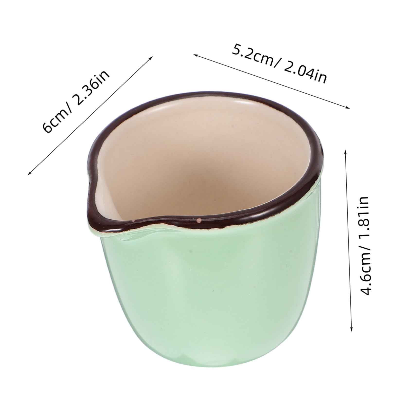HOLIDYOYO Mini Ceramic Pot Elegant Sauce Jug with Precision Pouring Spout for Dipping Bowls for Coffee Station Accessories and Western Cuisine Serving Needs