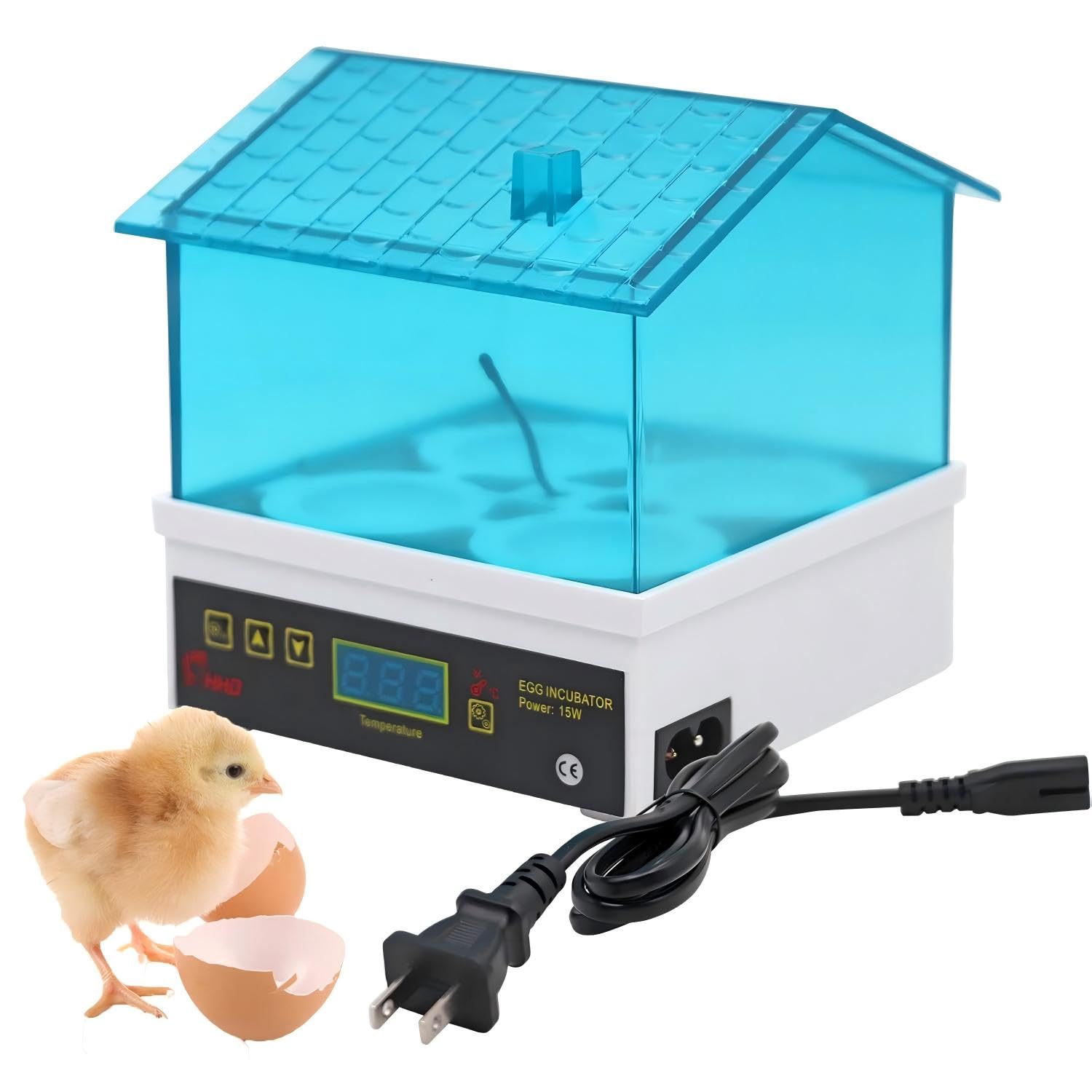 Digital Egg Incubator Egg Hatching Incubator Small House with Automatic Temperature Control Digital Professional Poultry Hatcher Machine for Hatching