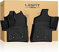 Vista 10 de LASFIT - Tapetes para Ford F250 y F350 2012-2016 sin palanca de cambio manual de tracción, protectores de TPE para todo clima, piso alfombrado