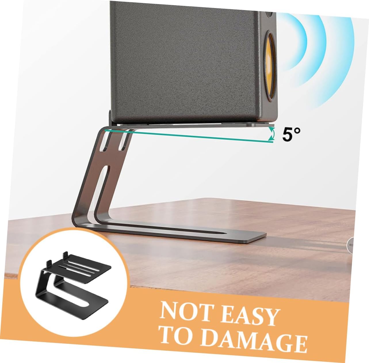 Metal Desktop Speaker Stand Stylish Design for Home Office Durable Metal Construction for Desktop Speakers Keeps Workspace Organized and Clutter