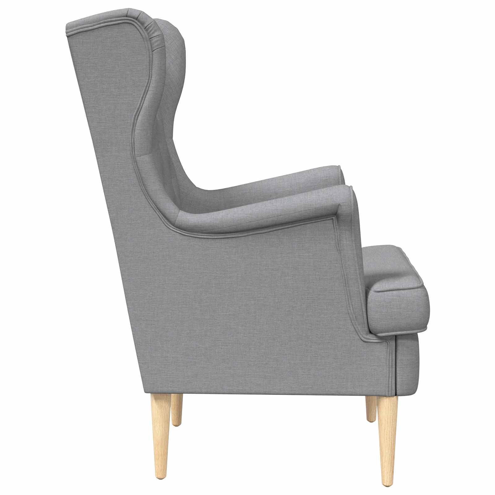 Fengshui Fotel jasnoszary materiał ze zdejmowaną poduszką