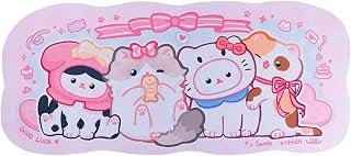 Cute Pink Large Gaming Mouse Pad-Kitty | Non-Slip Cute Gaming Desk Mat for Gamer, Office & Home | Waterproof Extra Large Big Mouse Pad