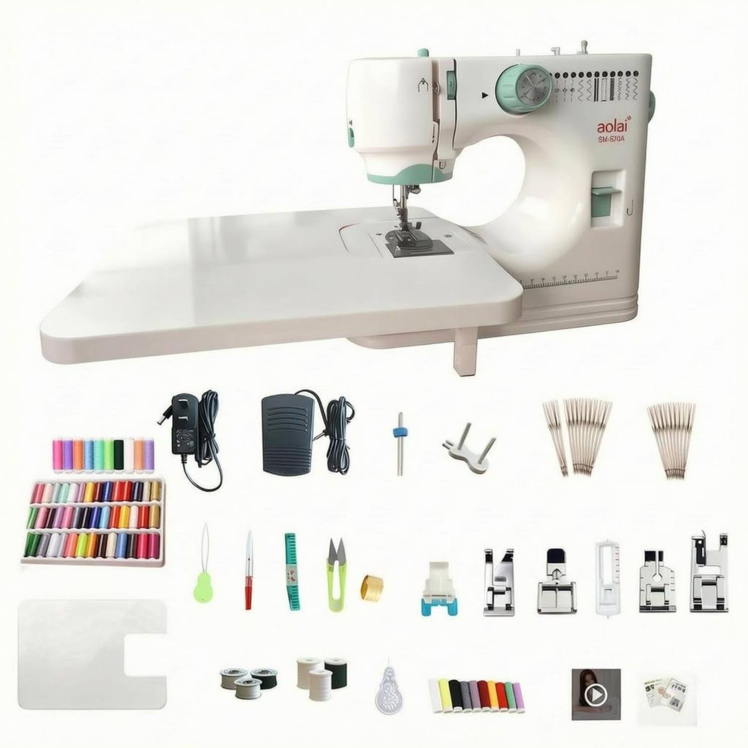 SNAPPSY Built-in Thread Guide Electric Sewing Machine Stitch