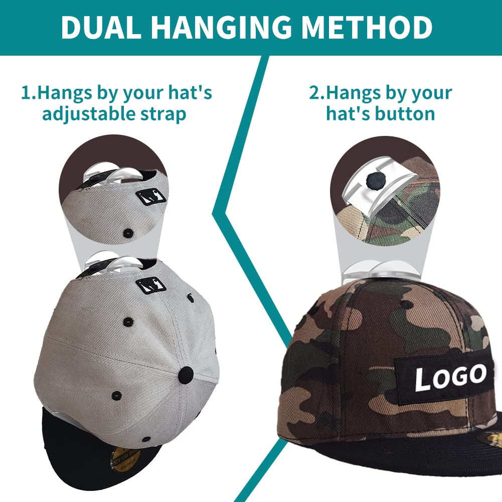 10 Ganci Per Cappelli Da Parete - Organizzatore Per Cappelli Baseball, Sciarpe E Accessori - Foto 2