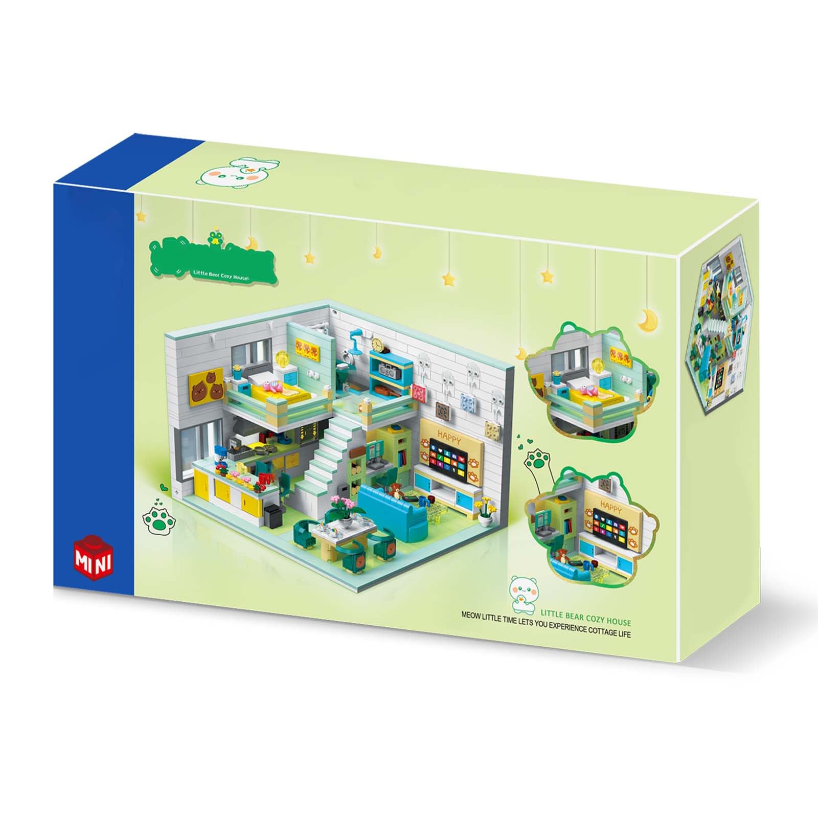 Jouet de Construction, Kit de Mini Modèle de Bloc Maison d'amis, Bloc de Maison Modulaire de Dessin Animé, Jouet Éducatif STEM Cadeau pour Ados Enfants 8+, 1035 Pièces