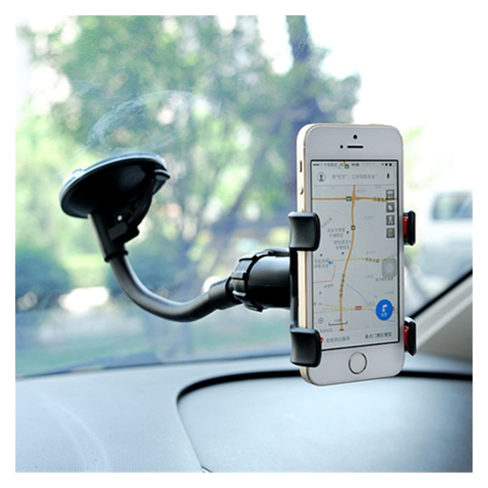 Xuanqingyi Store Obrotowy uchwyt samochodowy na telefon o 360° Uniwersalny uchwyt samochodowy do montażu na desce rozdzielczej Stojaki na telefony Akcesoria samochodowe Uchwyt samochodowy do telefonu