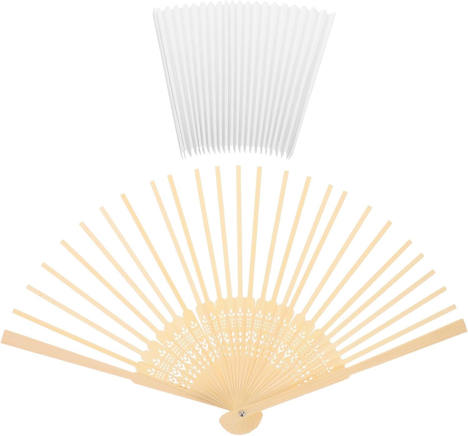 DIY Folding Hand Fan Frame Craft Kit for Adults Paper