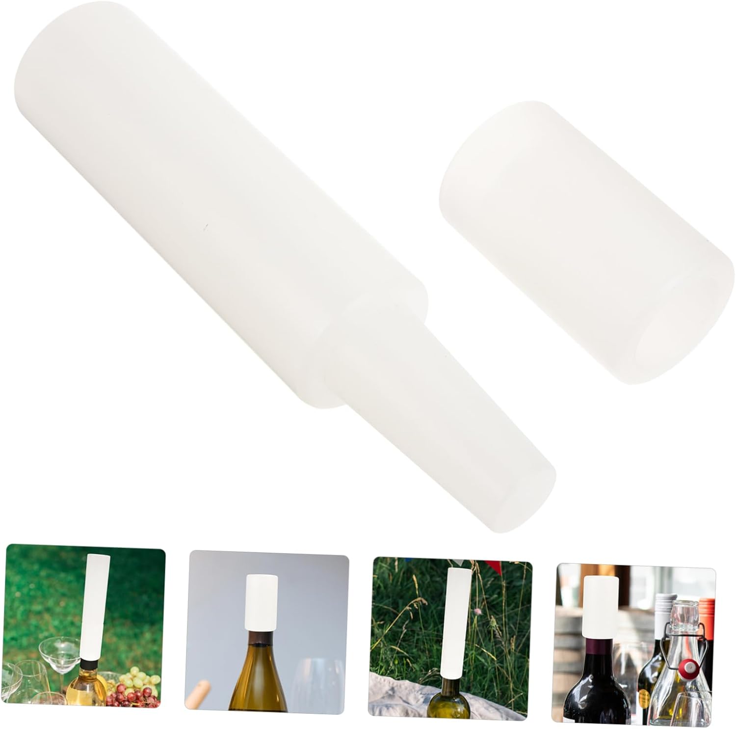 Unomor 1Set Handled Wine Bottle Corker Manual Cork Press Tool for Home Brewing Includes Top Straight Bottle Sleeve for Wine Producers Enthusiasts