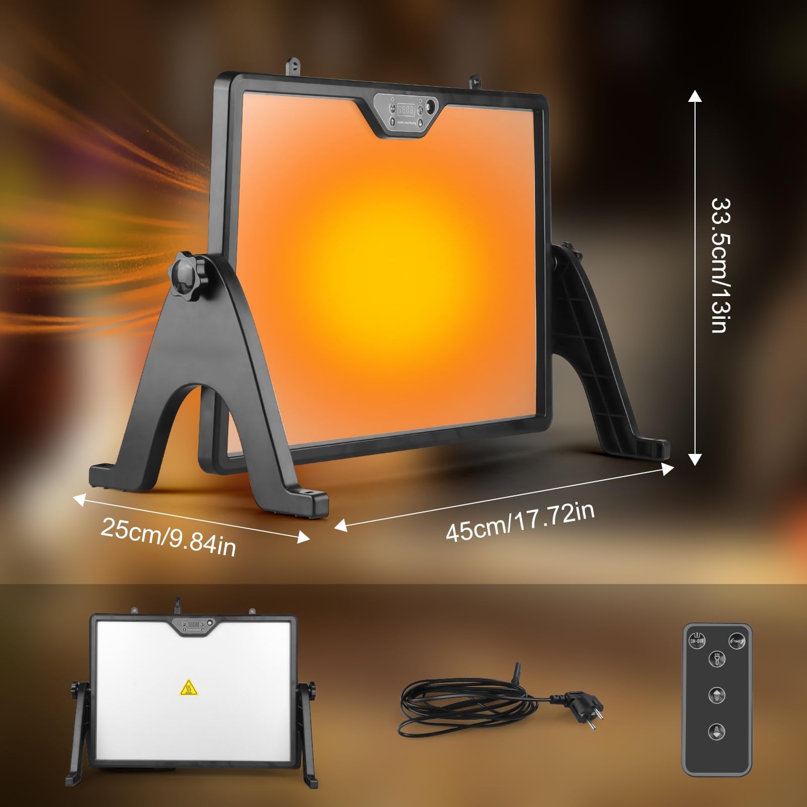 Placa calefactora pollitos 40×30 cm – Calefacción gallinero calor constante 30–75°C, doble cara, impermeable, termostato, rotación 360°. Para criadoras, incubadoras. Placa calor mascotas