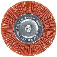wolfcraft Nylondraht-Scheibenbürste Ø 100 mm I 8477000 I für Holz, Metall & Stein I Reinigen, Entrosten, Polieren mit der Bohrmaschine I Rundschaft