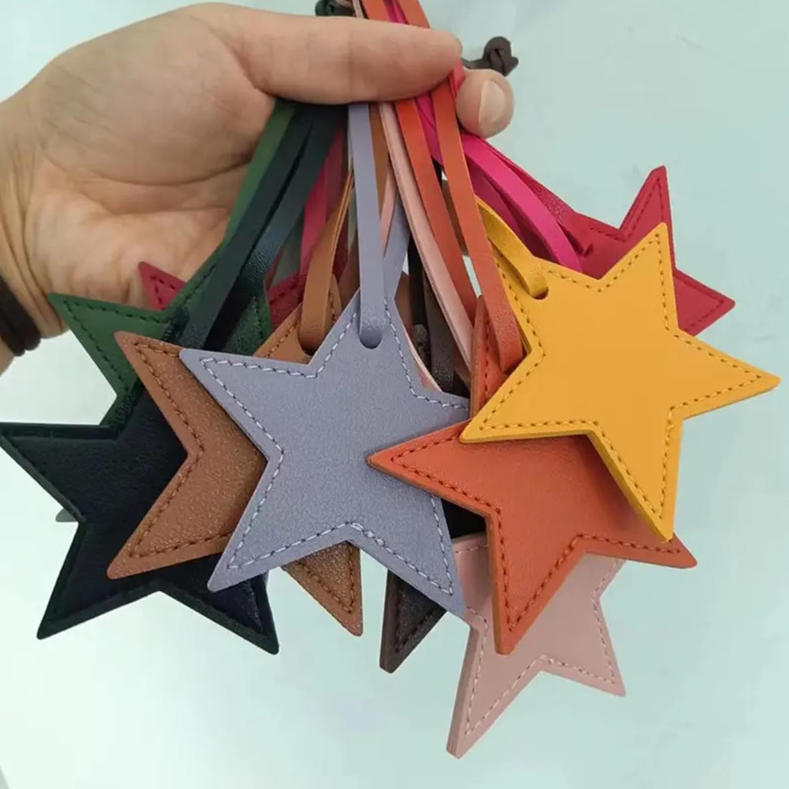Amazon.co.jp: 星型レザーラゲッジタグチャーム 万能な五芒星 