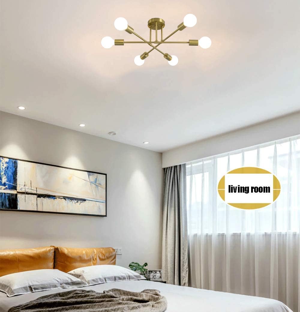 One-Day Sale: Up to 60% Off Lights Semi Flush Mount Ceiling Light Contemporary Sputnik Chandelier Lighting Farmhouse Kitchen Light Fixtures for Dining Room Living Room Bedroom Foyer Cheapest 🛒 Lights Semi Flush Mount Ceiling Light Contemporary Sputnik Chandelier Lighting Farmhouse Kitchen Light Fixtures for Dining Room Living Room Bedroom Foyer