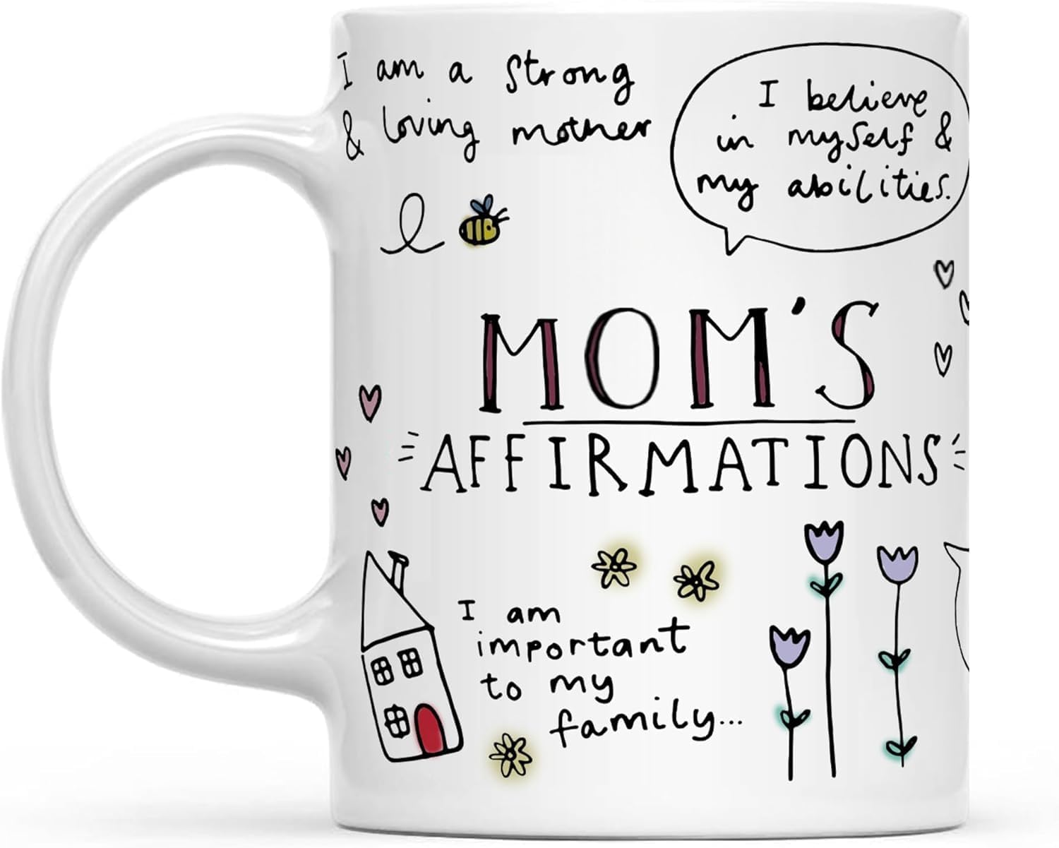 Gossby Mom Affirmation Coffee Mug - Mother's Day, Christmas, Birthday Gift For Mom - Positive Energy Gifts For Women - 11oz White Ceramic Cup