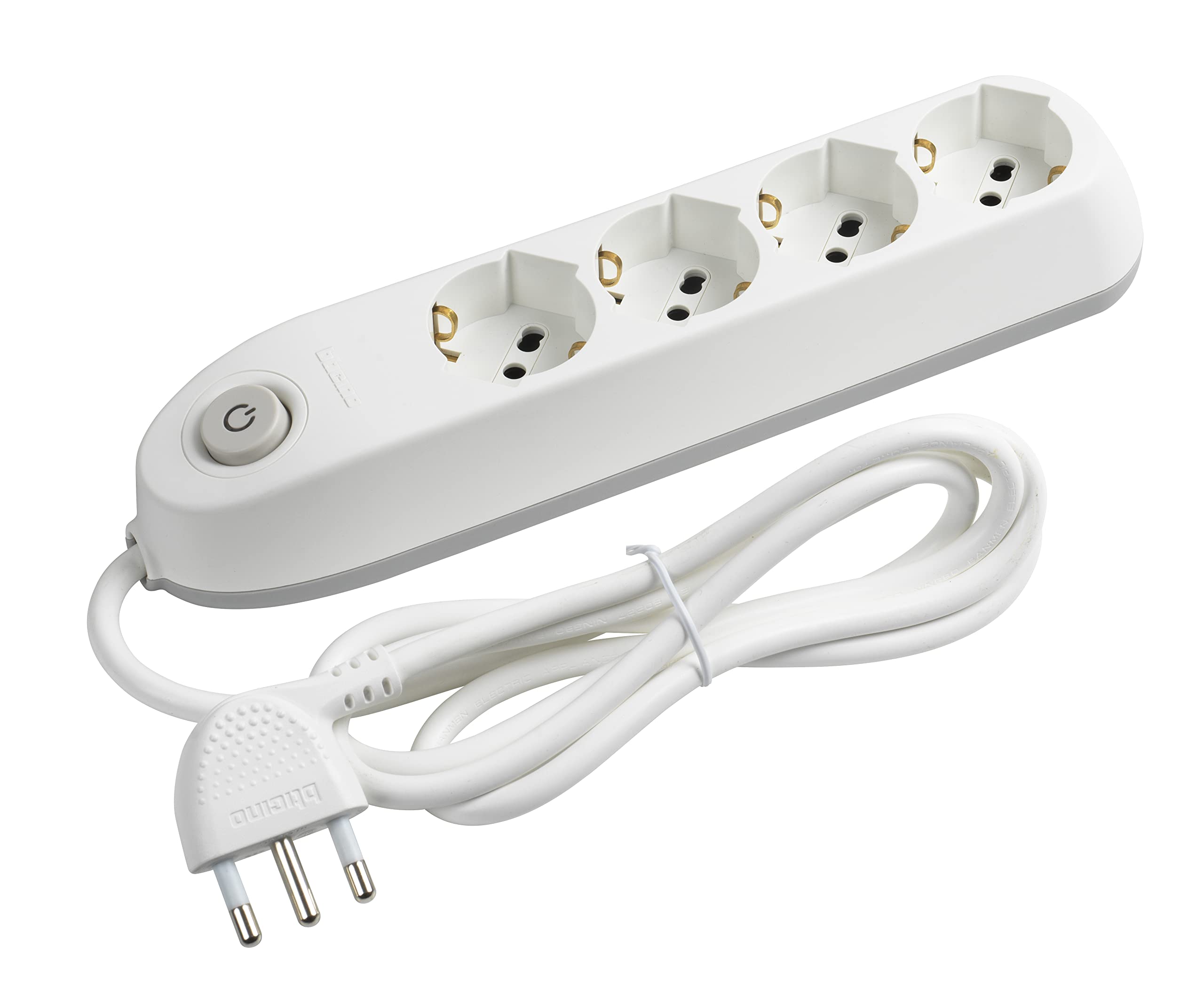 MULTIPRESA ELETTRICA CIABATTA 3 POSTI BIANCA 2P+T 220V SCHUKO 10/16A 1