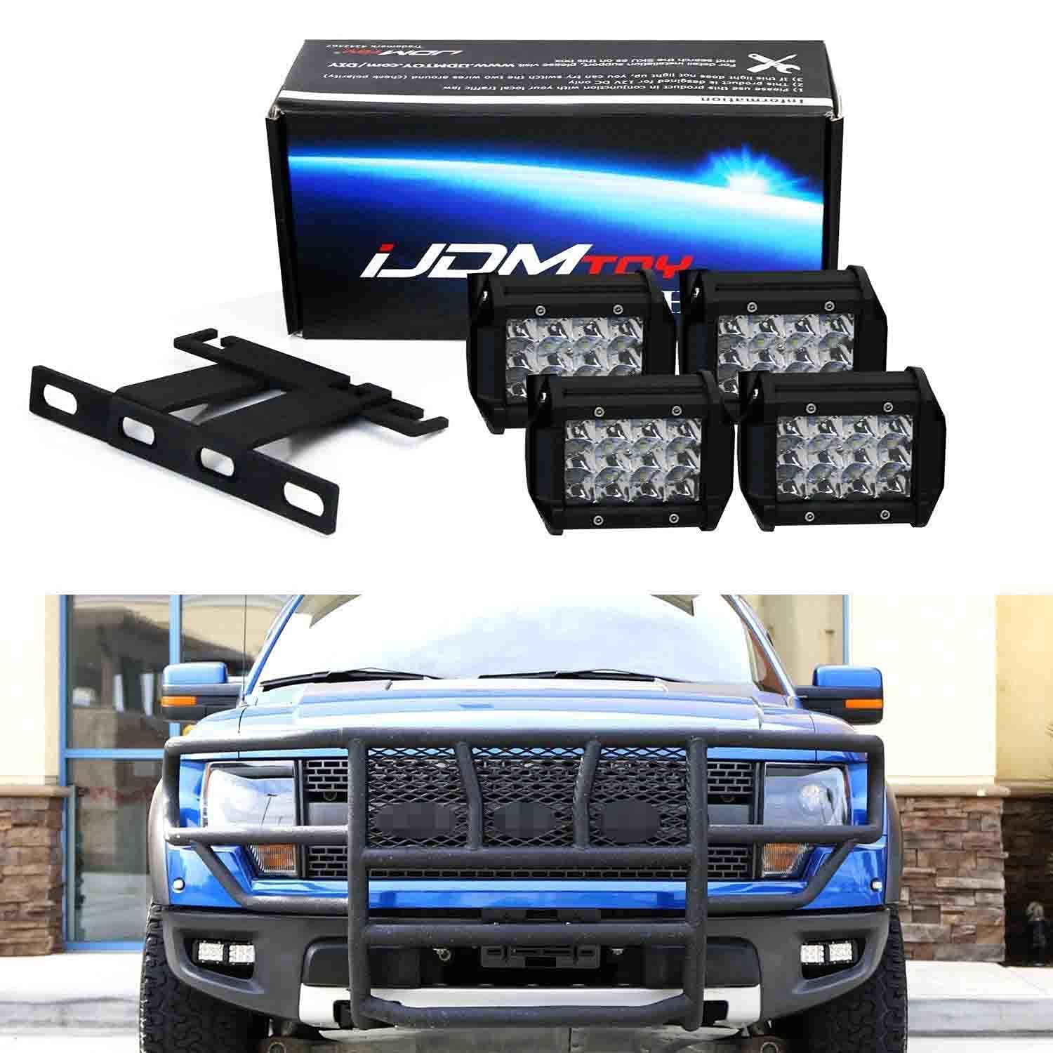 iJDMTOY Dual LED Fog/Driving Light Kit Compatible With 20102014 Ford