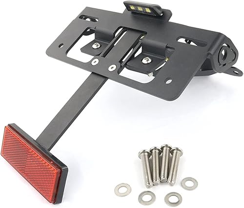 ADJAN Soporte para placa de matrícula trasera compatible con Yamaha MT-09 MT-09 SP 2021 2022 2023 con eliminador de guardabarros de cola ligera