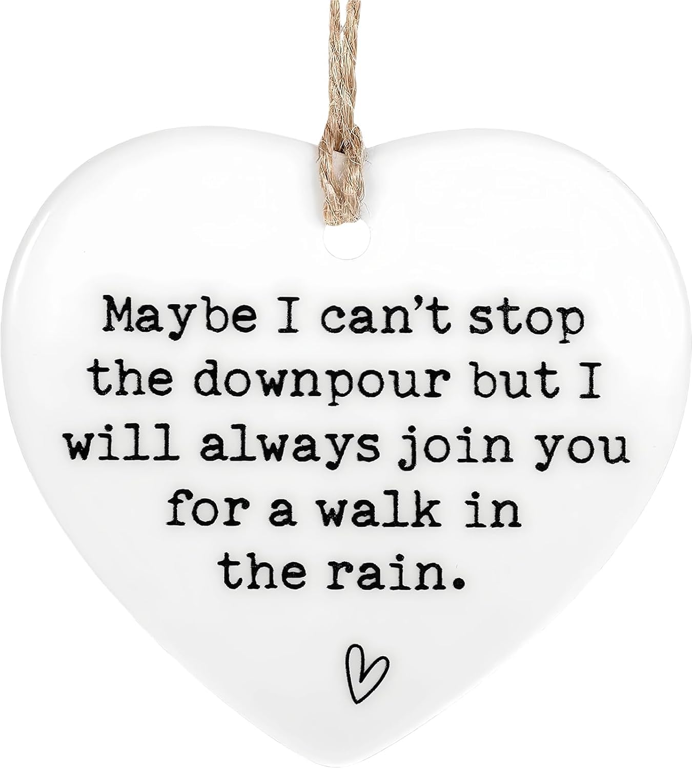 Muiltvoe Heart Shaped Gifts for Women, Acrylic Cheer Up Plaque with Inspirational Quote, Motivational Friendship Keepsake for Her, Desk Decor for Sister, Wife, Friend (7.3x6.8cm, White)