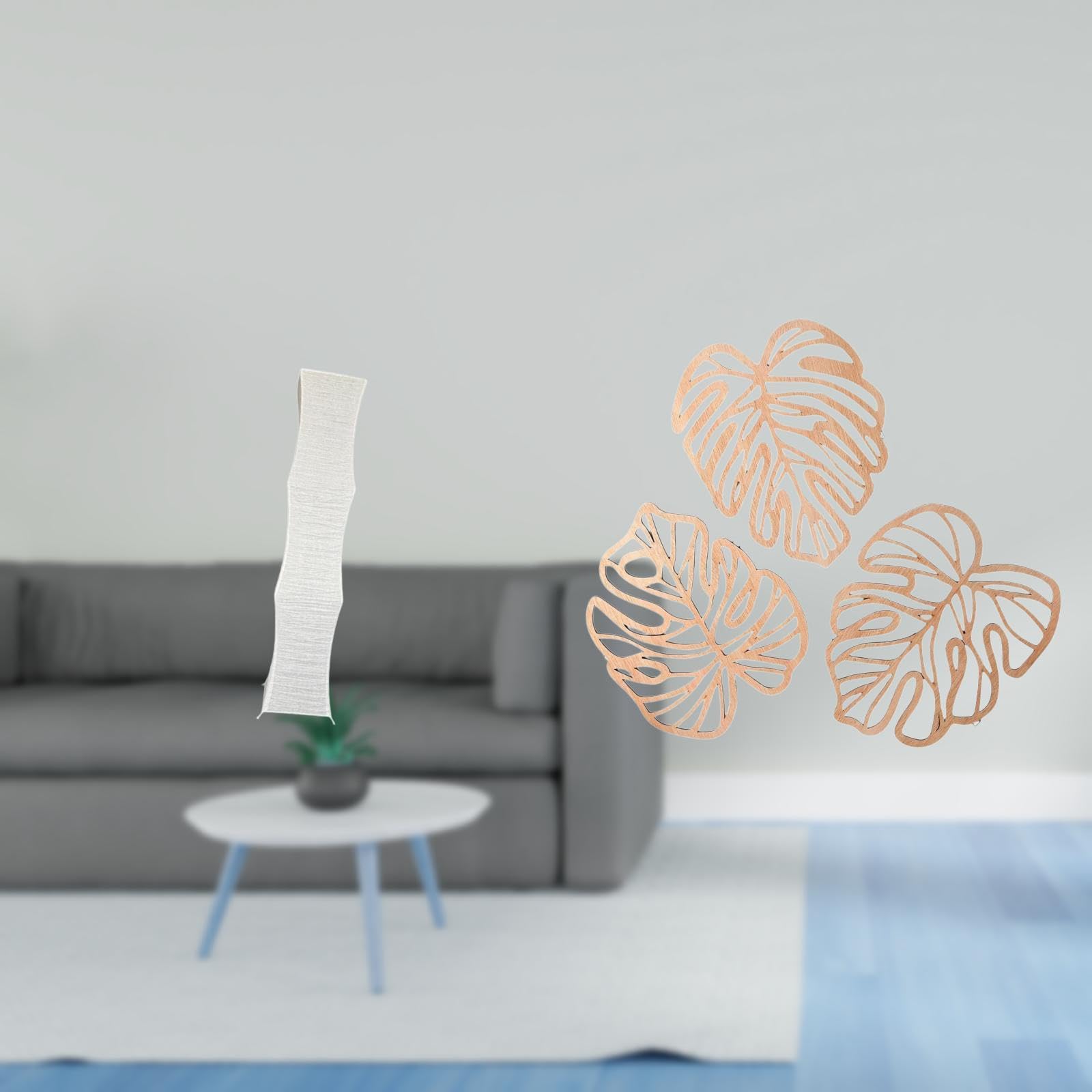Enakshi® Palm Floor Lamp Shade with Wooden Leaves Creative Standing Light Cover for Living Room Bedroom and Tropical Jungle Wall Decor|Home & Garden | Lamps, Lighting & Ceiling Fans | Lamp Shades-image-12