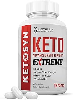 Ketosyn Keto ACV Extreme Pills 1675 MG Keto Support Blend Capsule Alternative to Keto ACV Gummies Formulated with Apple Cider Vinegar Extra Virgin Olive Oil Powder Green Tea Leaf 60 Capsules
