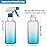 Hethyo Spray Bottles 16.9oz/500ml Plastic Spray Bottle for Hair Mist/Stream Empty Spray Bottle Heavy Duty Refillable Containers for Cleaning Solutions, Plants Gradient 2 Pack (Blue)