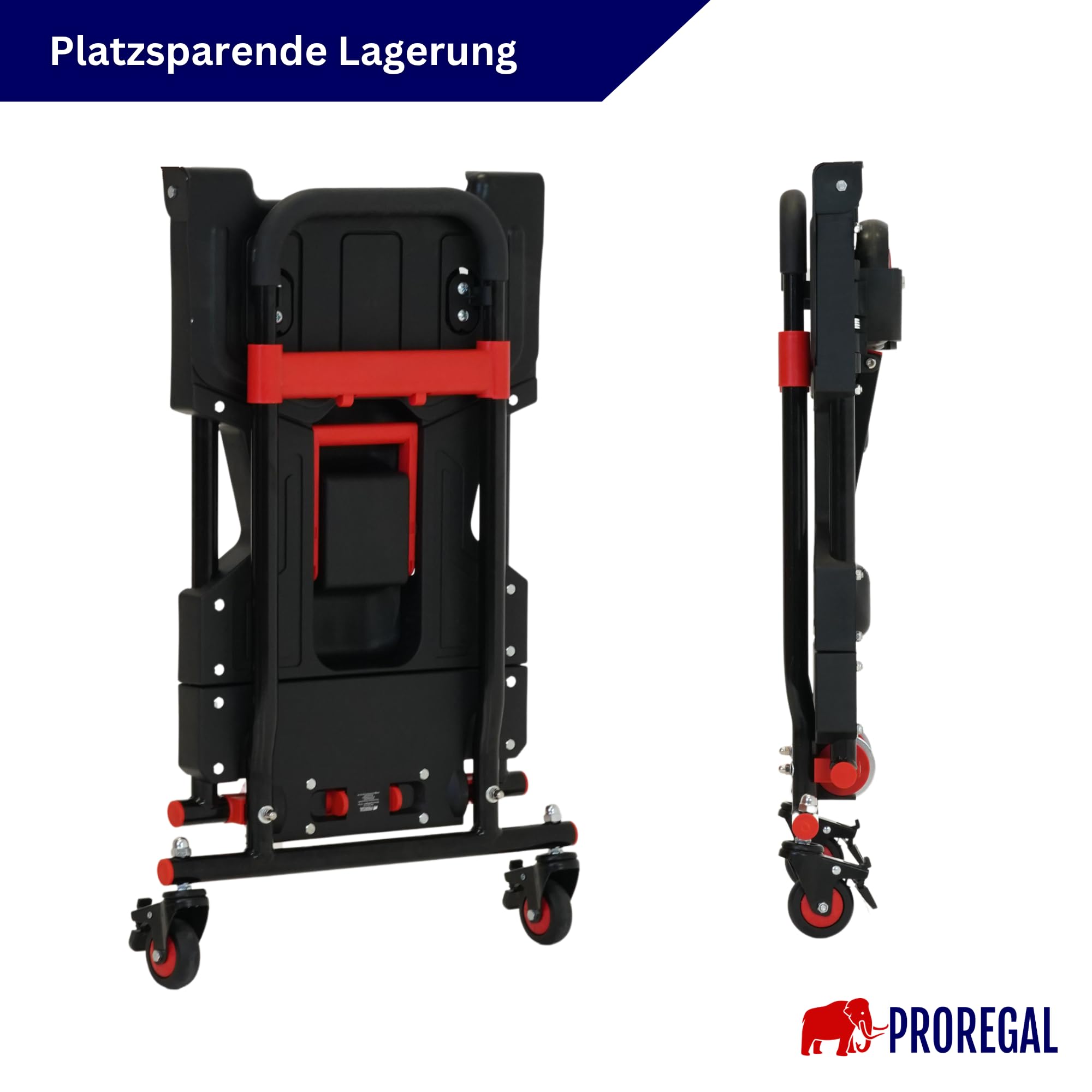 PROREGAL 2-in-1 Sackkarre & Plattformwagen klappbar Kodiak 150 kg Tragkraft
