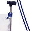 Cane Holder for Walker, 2 Pack Walking Stick & Cane Accessories Reacher Grabber Holder Foldable Flexible Hook Blue