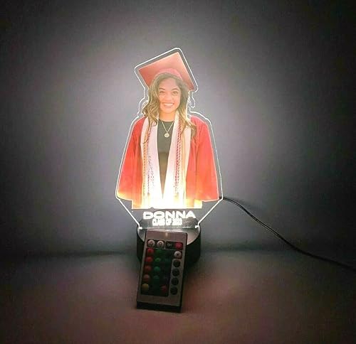 Miniatura 4 de MIRROR MANIA Tu foto personalizada con imagen impresa UV en luz nocturna de alta calidad LED personalizada grabada gratis mesa lámpara con control