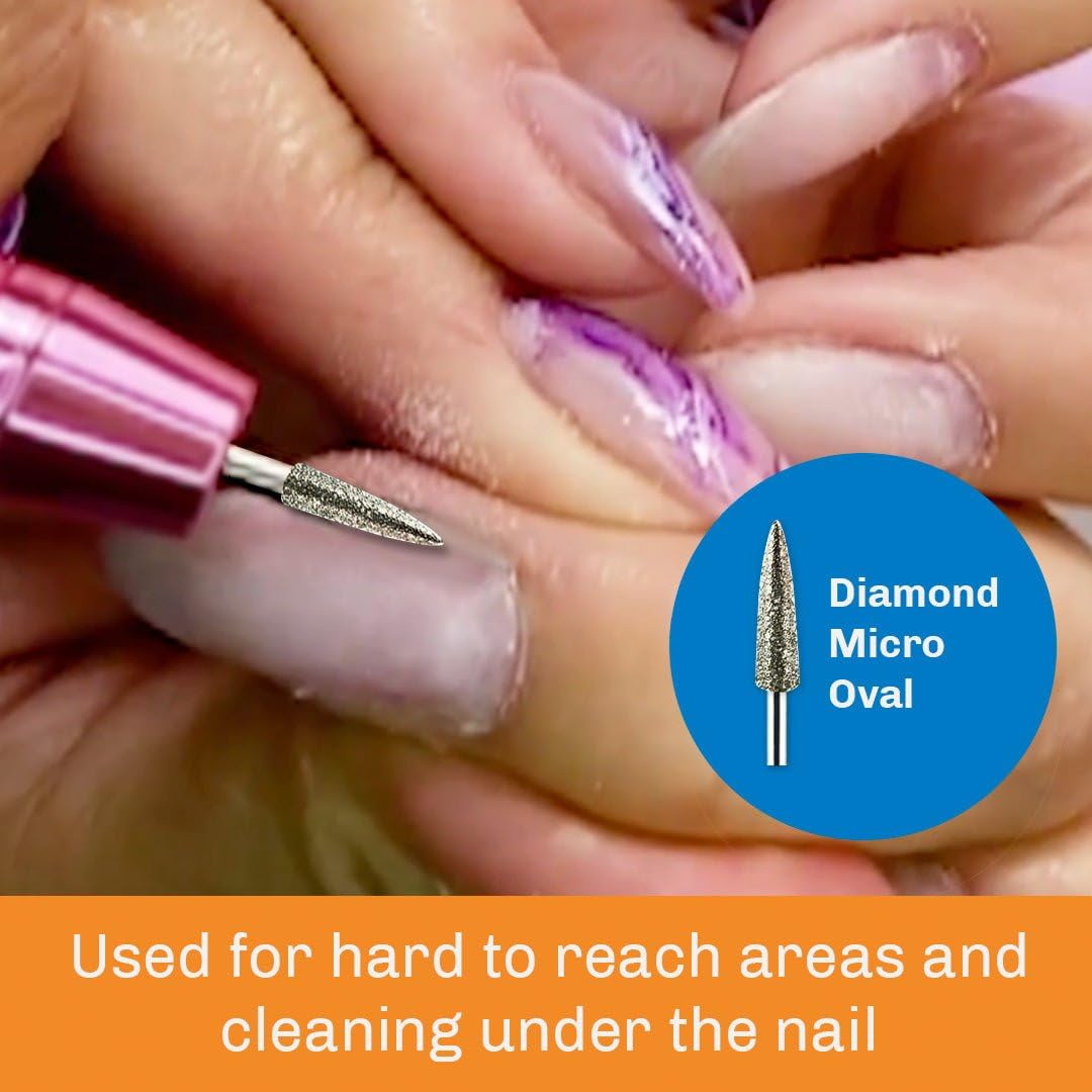 Medicool Kit de brocas rusas | Pro Bits Trim Shape Grind Polisher Nail File Kit Cutícula Manicura Pedicura | KIT-RSM