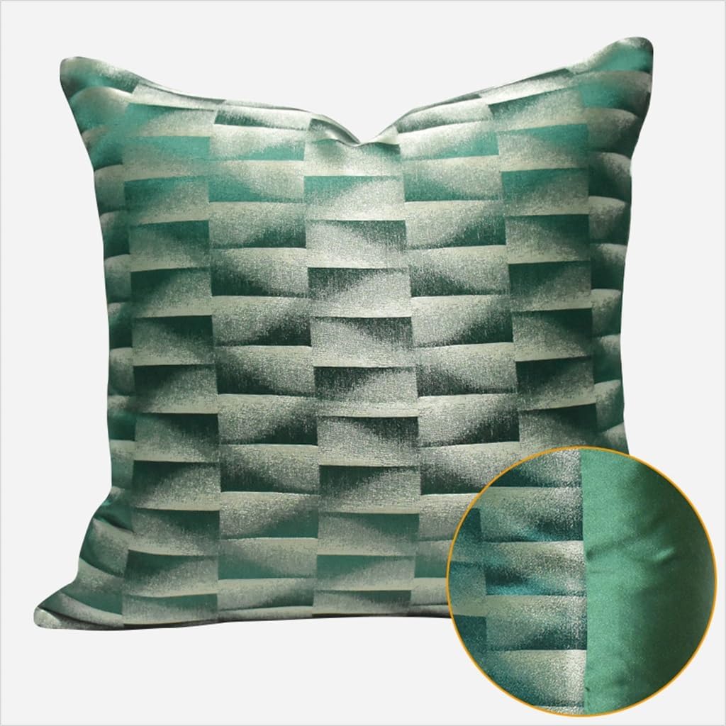 HBJWOV Green Geometric Design Abstract Hotel Model Room Pillow Cover Living Sofa Bedroom Cushion