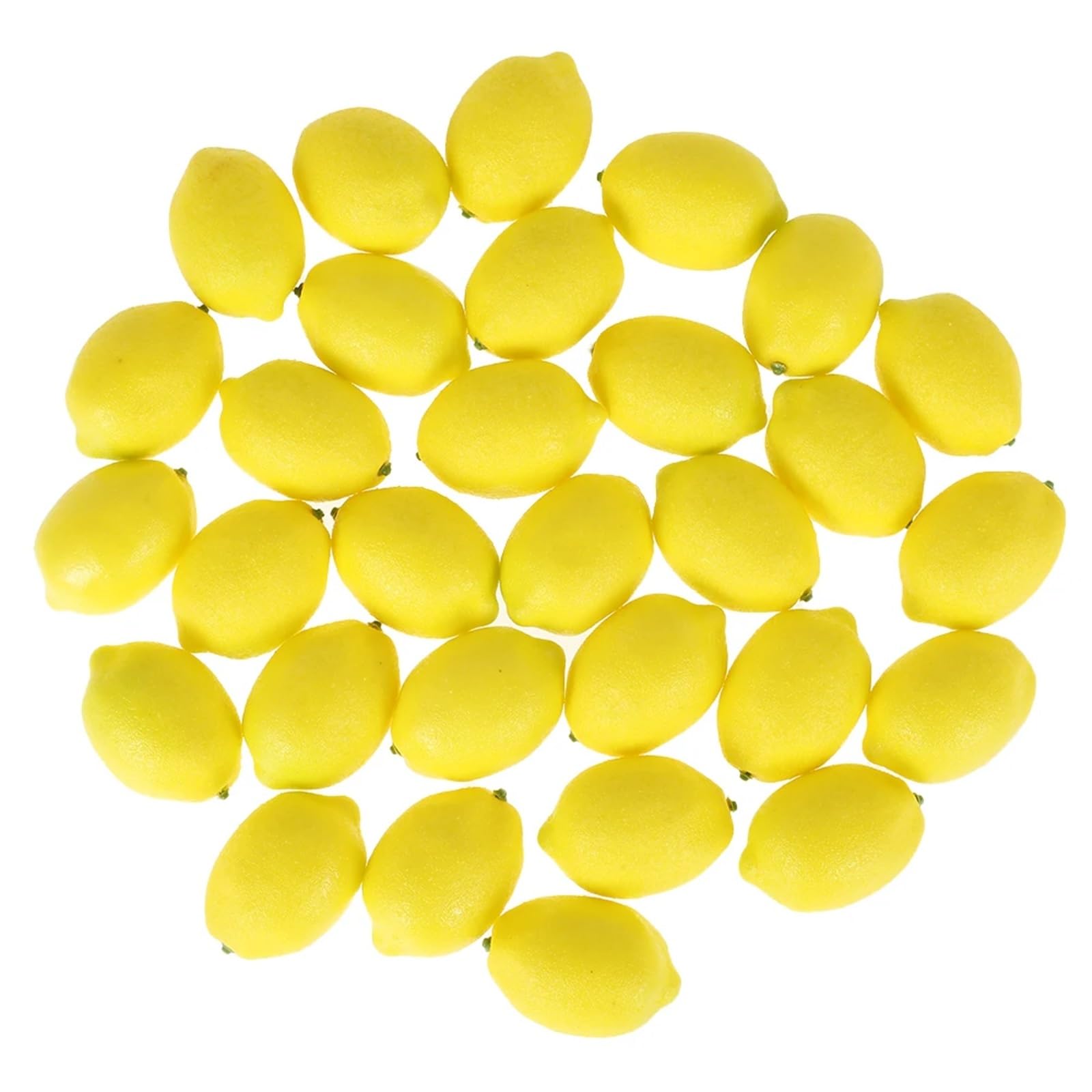 MZSKLW Fake Fruit Artificial Lemons 30Pcs/36Pcs Fake 2.87 X Inch Simulation Lemon Slices Foam Realistic Faux Citrus Fruits(Yellow)