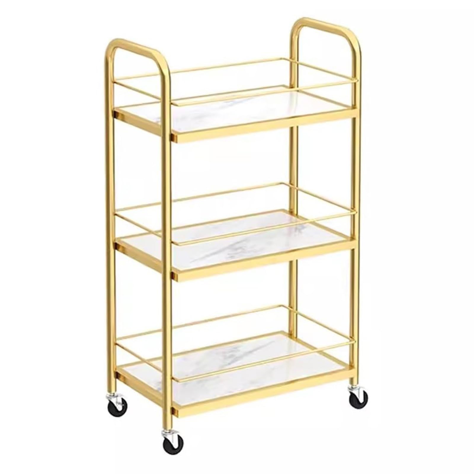 Carro de Libros Estantes de Almacenamiento Carro utilitario con Ruedas, estantería móvil de 3 Niveles Carro de Archivos con Ruedas de Metal para Oficina, Dormitorio, Aula, Biblioteca, Sala d