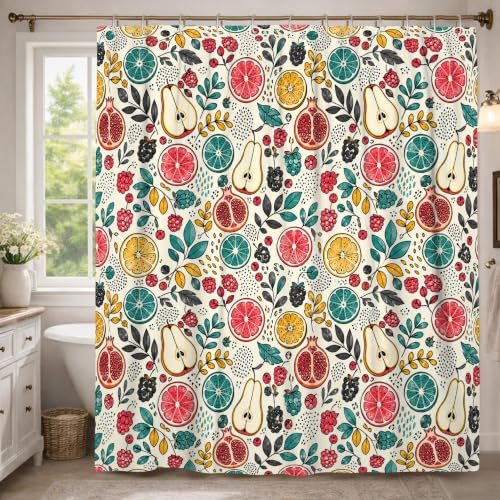 Rideau de douche extra long lavable en machine avec crochets inclus - 2