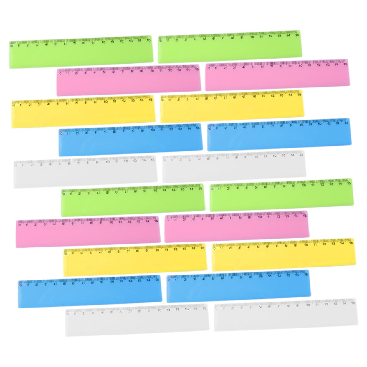 5 Set Righello Colorato Righello Per La Classe Righelli Di Plastica Righelli Dritti Multifunzione Colorati in Plastica Multifunzione Leggeri 25 Pezzi * 5