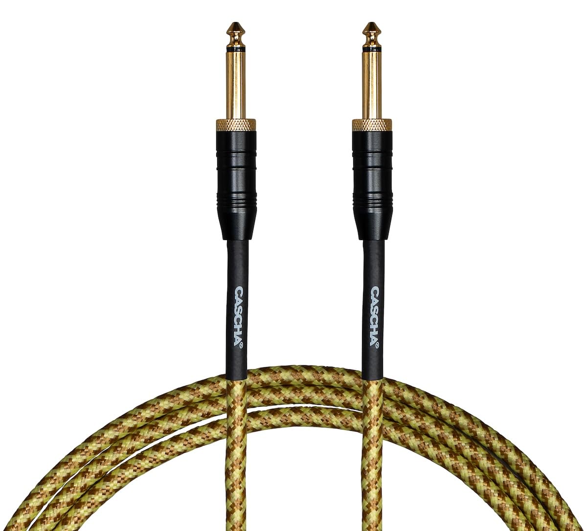 CASCHA Professional Line Guitar Cable, Straight, Tweed Natural, 3 m - Image 2