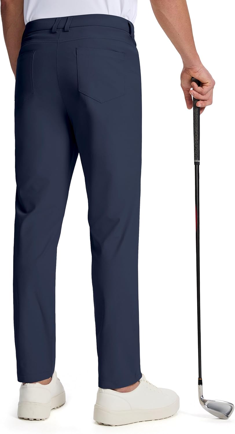 Willit Mens Golf Pants 5 Pockets Stretch Work Dress Pants 28"/30"/32" Lightweight Casual Slacks - Image 3