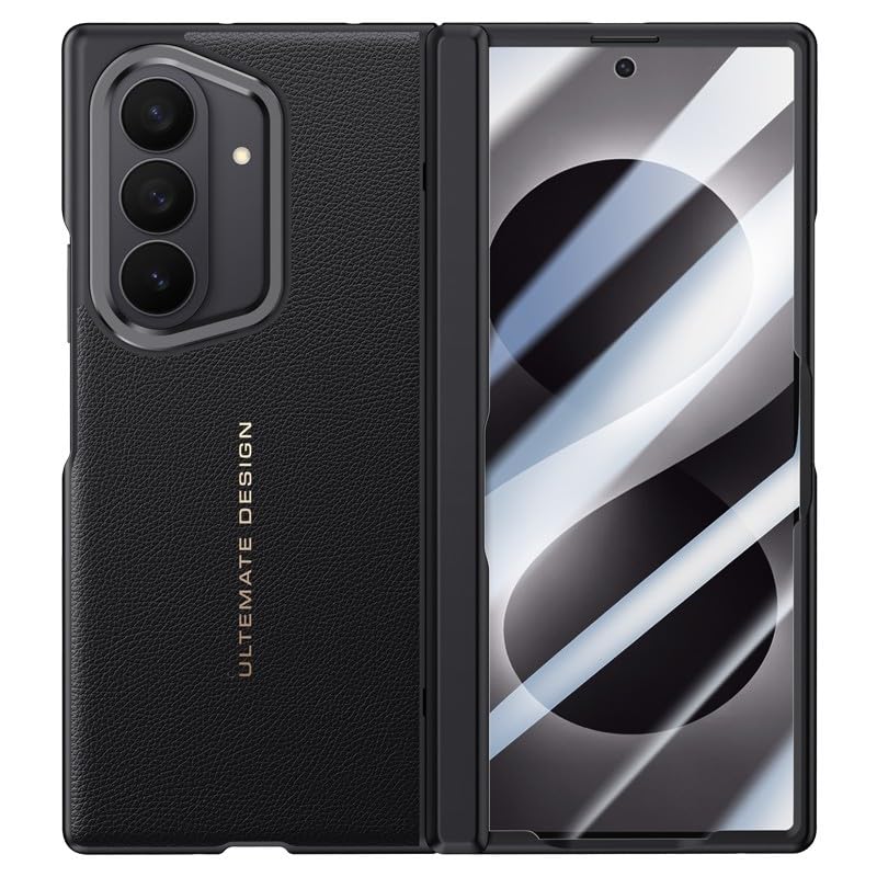 Coque en cuir premium bleu pour Samsung Galaxy Z Fold 8 Ultra avec protection charnière rigide