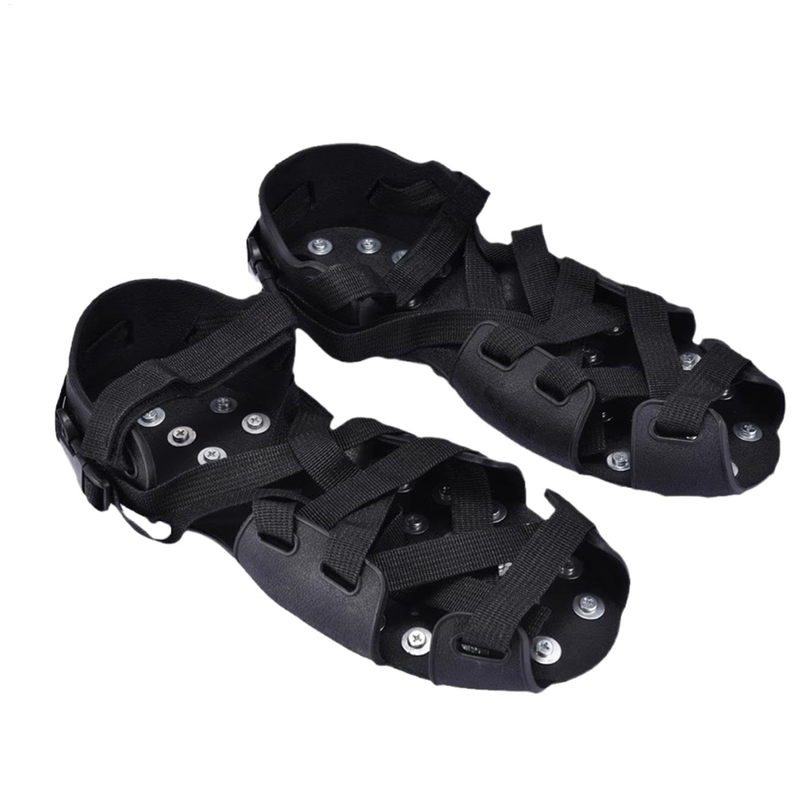 Crampons pour Bottes de randonnée 32 Pointes Antidérapantes Hommes Femmes | Crampons neige glace pêche blanche Pour marche, escalade, pêche, alpinisme, course neige, hommes femmes jeunes, b