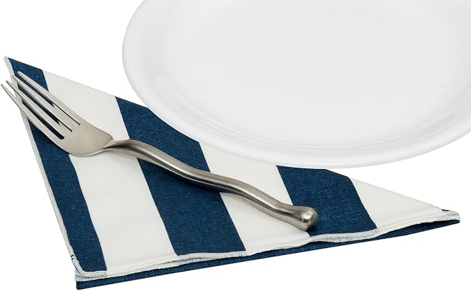 Servilletas de tela azul y blanco, 18 pulgadas, pack de 4 miniatura 5