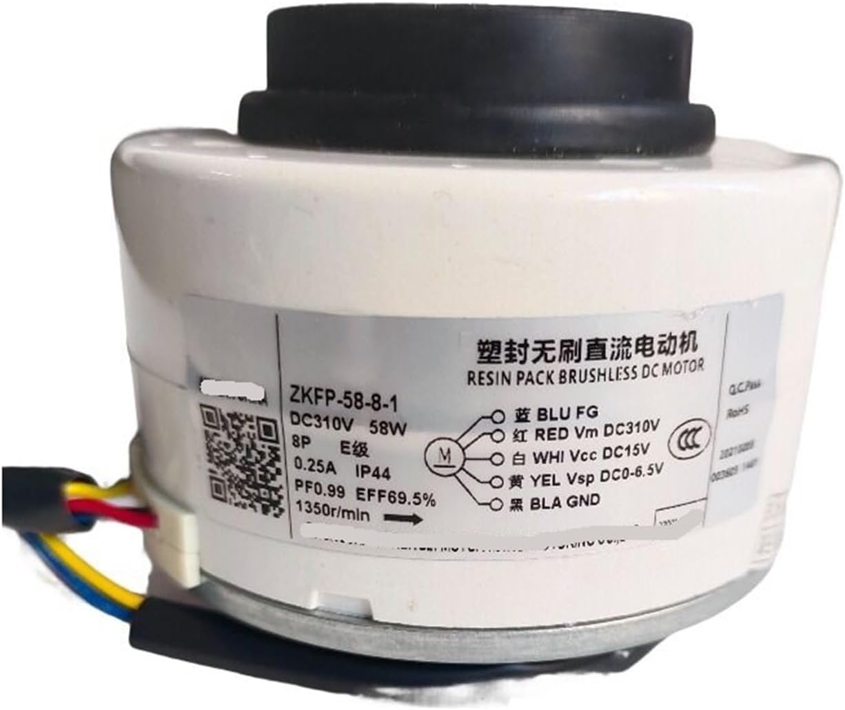 Replacement For Air Conditioner Fan Motor ZKFP-58-8-1, Compatible For Midea, Air Conditioner Indoor Unit DC310 58W 1350r/min Adjustment Parts