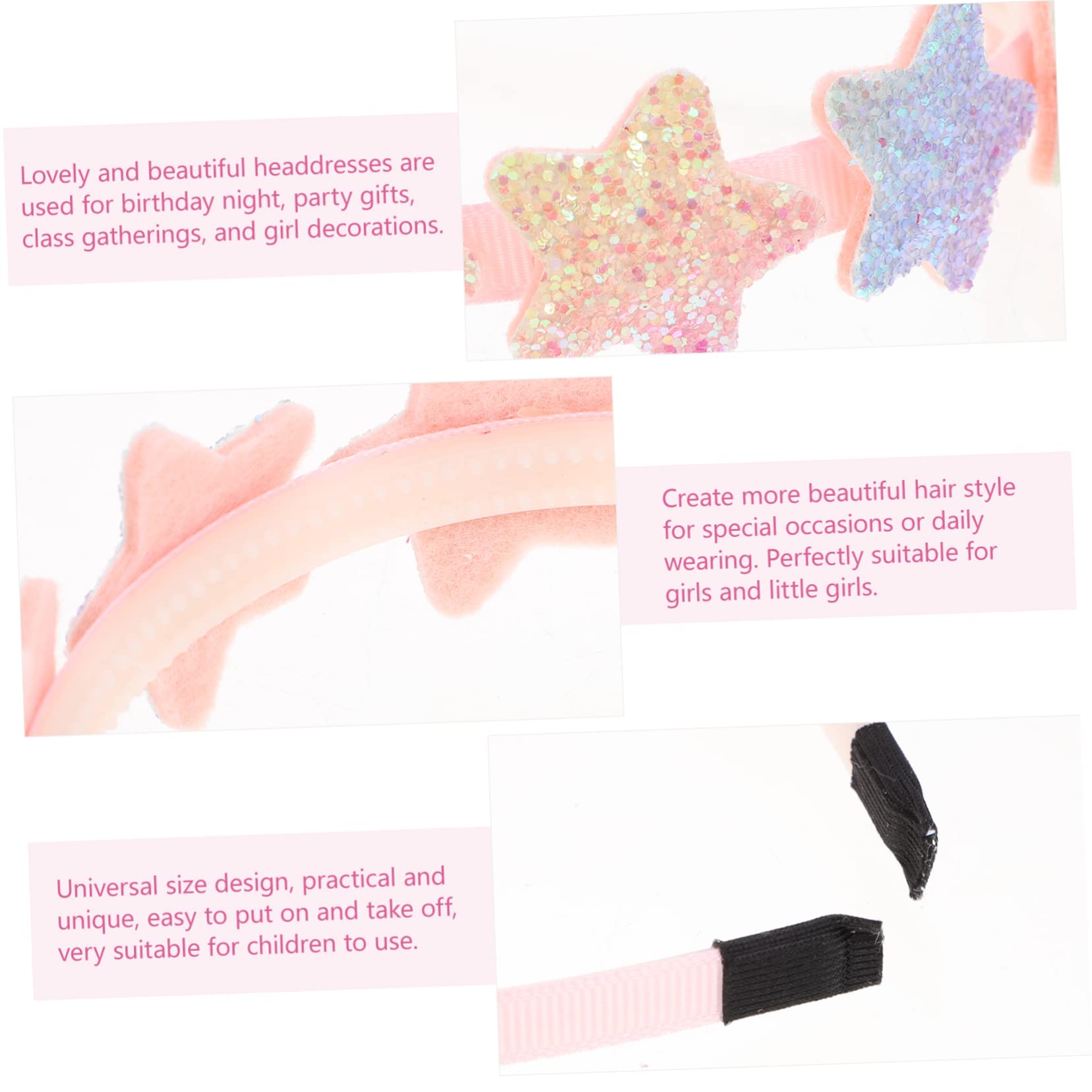 minkissy 24pezzi Cerchietti Colorati Per Bambine Con Cuori e Stelle Da Accessori Per Festivi Perfetti Per Compleanni e Foto Di Famiglia